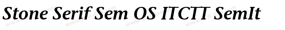 Stone Serif Sem OS ITCTT SemIta字体转换